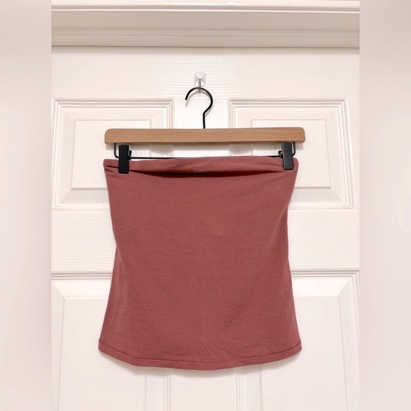 NWT SKIMS Cotton Jersey Tube Top in Redwood - Picture 6 of 9